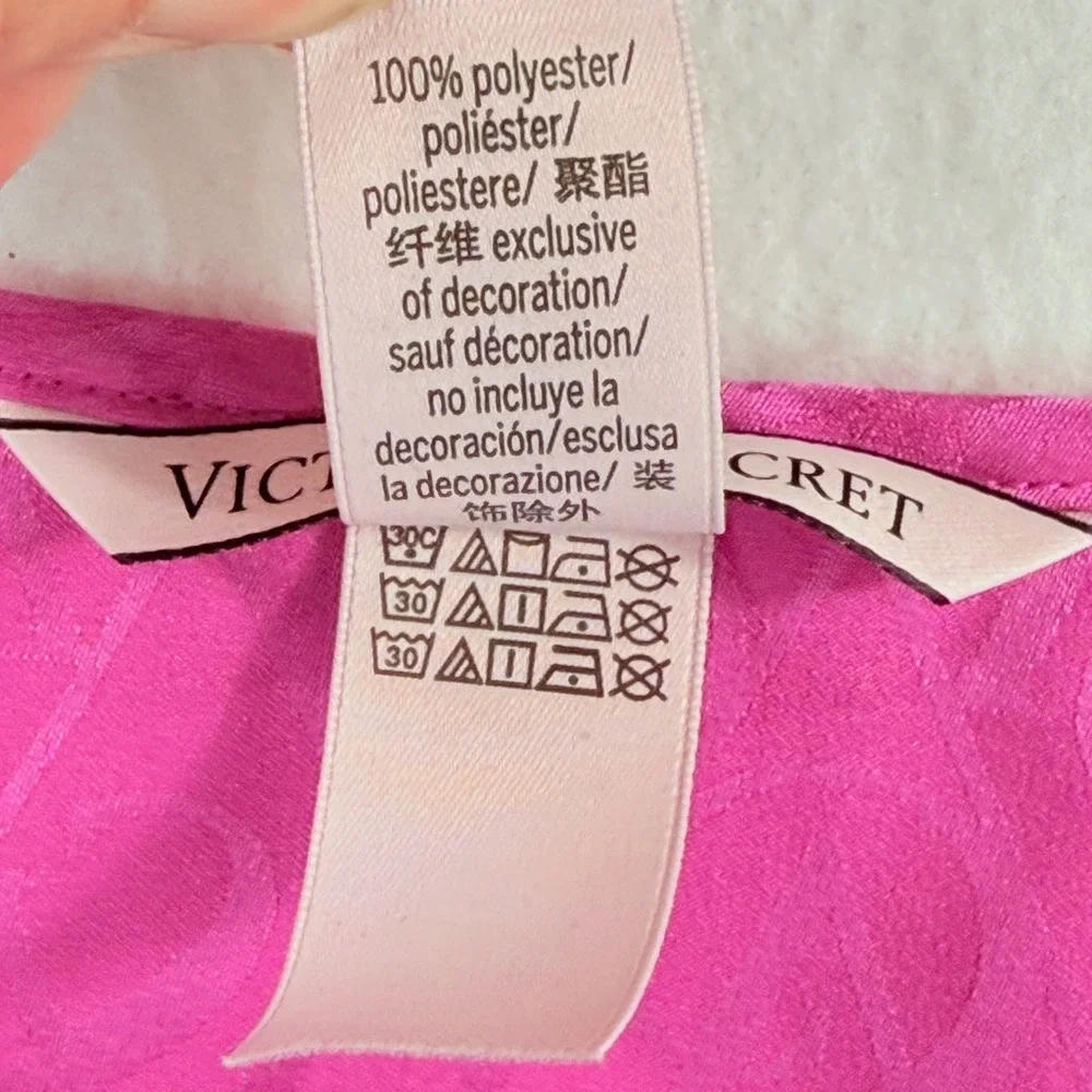 Victoria Secret Tank Top Womens Small Pink Logo Racerback Barbiecore Coquette